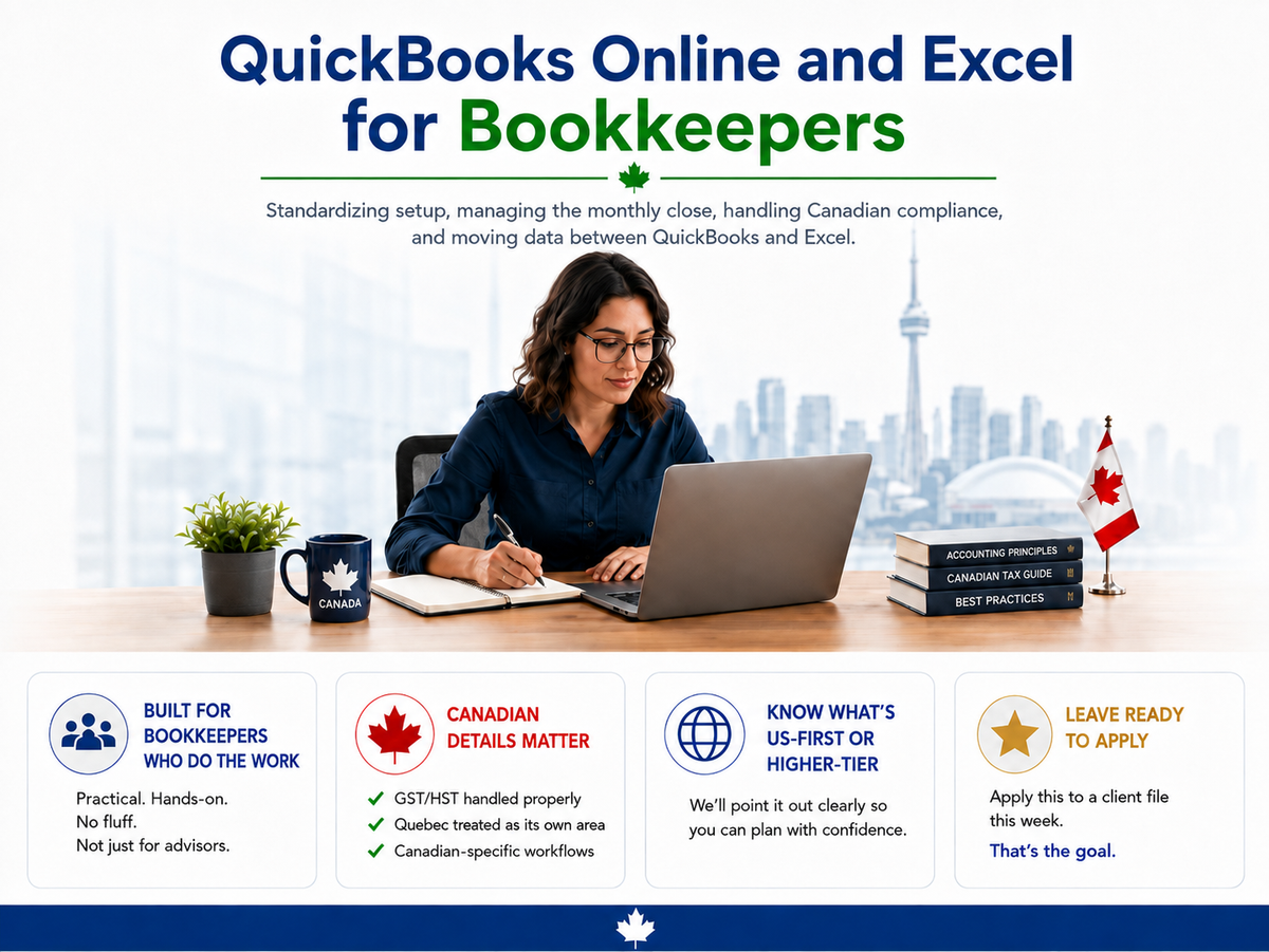 QuickBooks Online and Excel for Bookkeepers