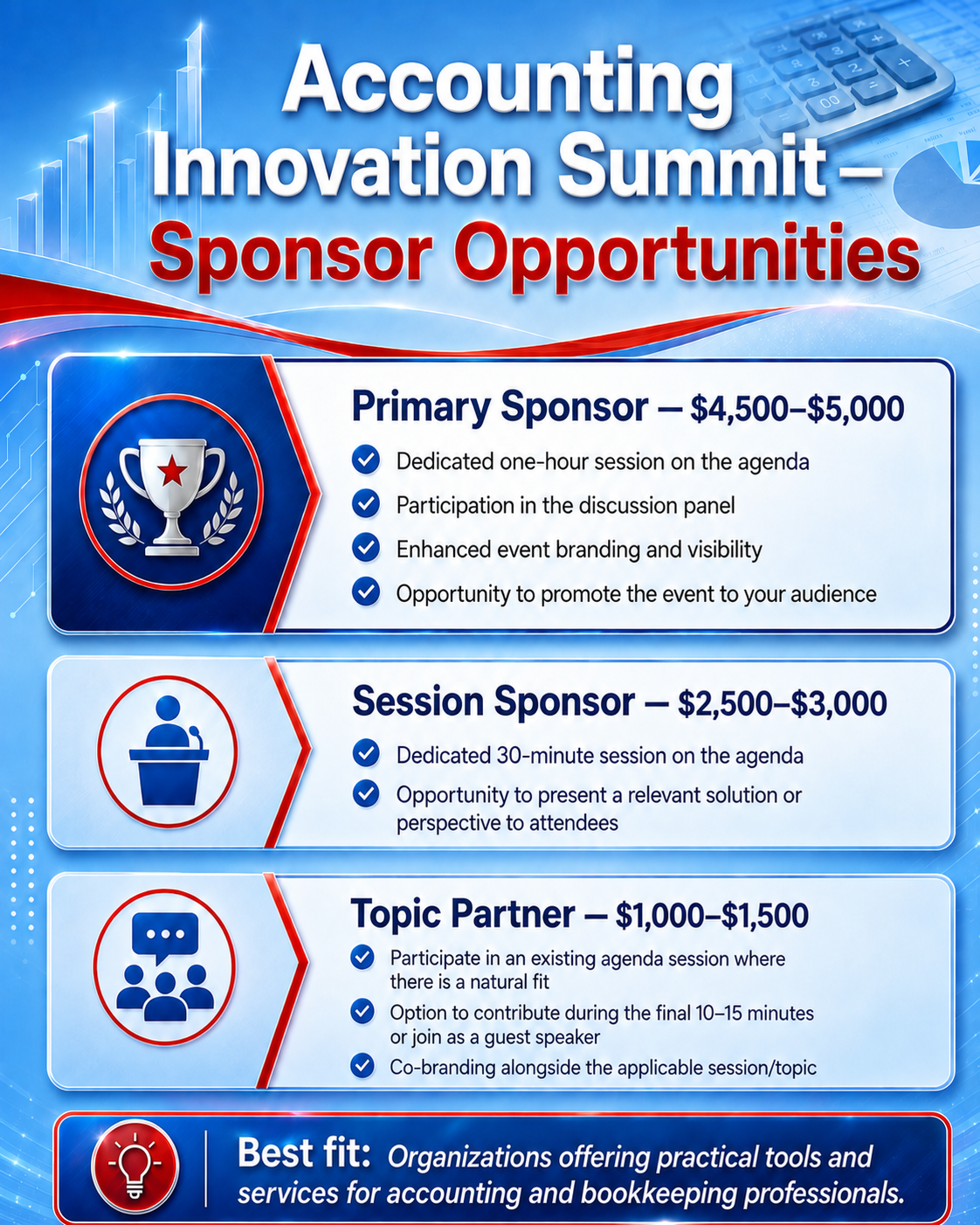 2026 Accounting Innovation Summit Sponsorship Opportunities