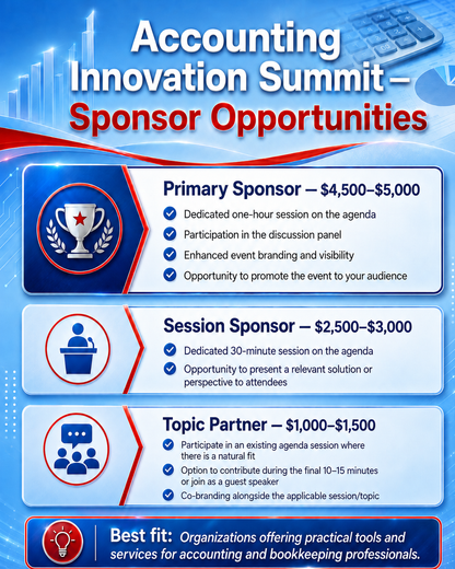 2026 Accounting Innovation Summit Sponsorship Opportunities